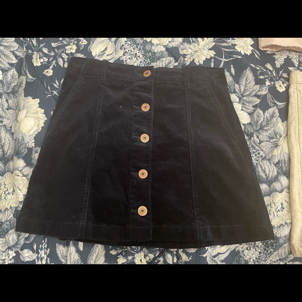 Forever 21 S Corduroy Mini Skirt Button Up